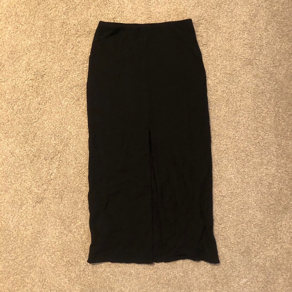 Wilfred Free Black Maxi Skirt with Slit